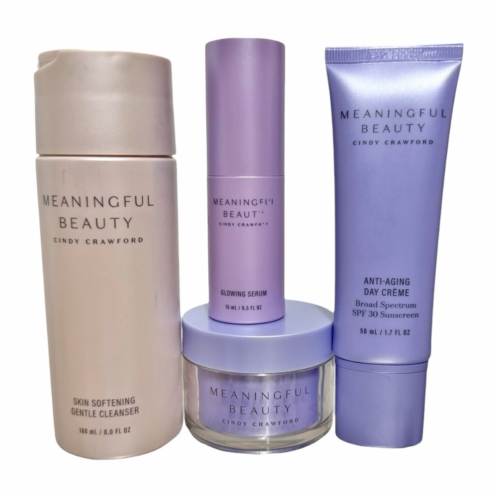 MEANINGFUL BEAUTY 4-Piece Anti-Aging Skincare Set - Day & Night Creme, Serum